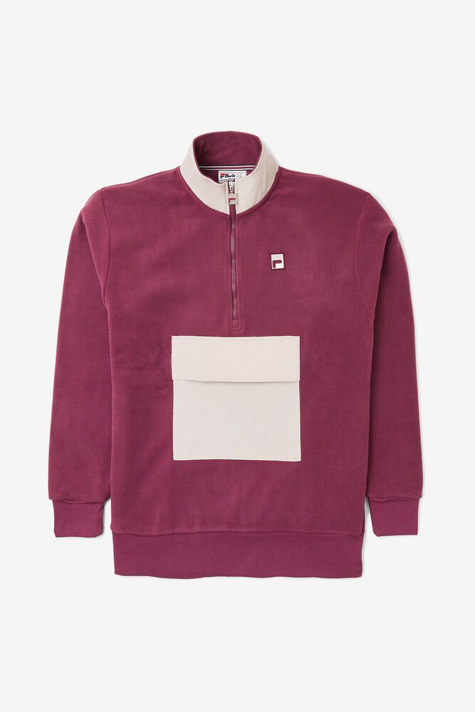Fila Sweatshirt Mens Pink - Kenny 1/2 Zip - Philippines 1247059-OW